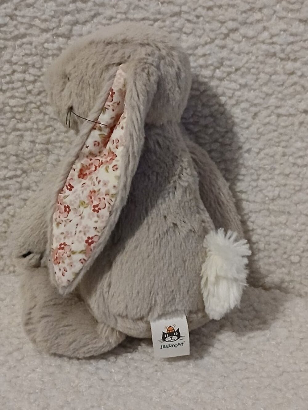Jellycat Bashful Beige Bunny Floral Ears - Small Plush Retired - 8" - - Picture 2 of 5